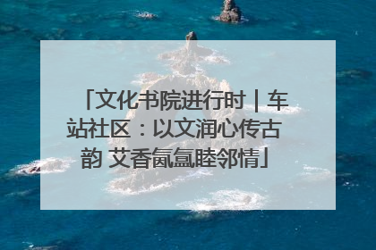 文化书院进行时｜车站社区：以文润心传古韵 艾香氤氲睦邻情